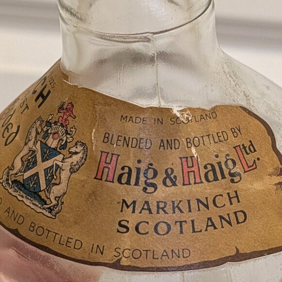 1957-1964 Vintage Rare Haig & Haig Pinch Empty 3 Sided Scotch Decanter bottle - Picture 11 of 11